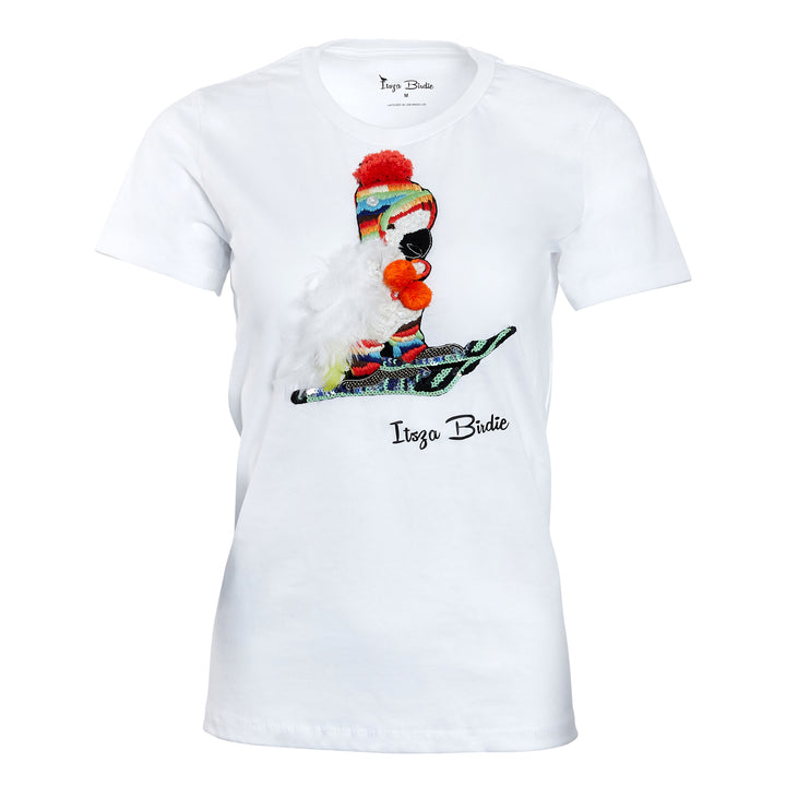 Itszabirdie Women's Casual Shirt - Cockatoo on Skis #2