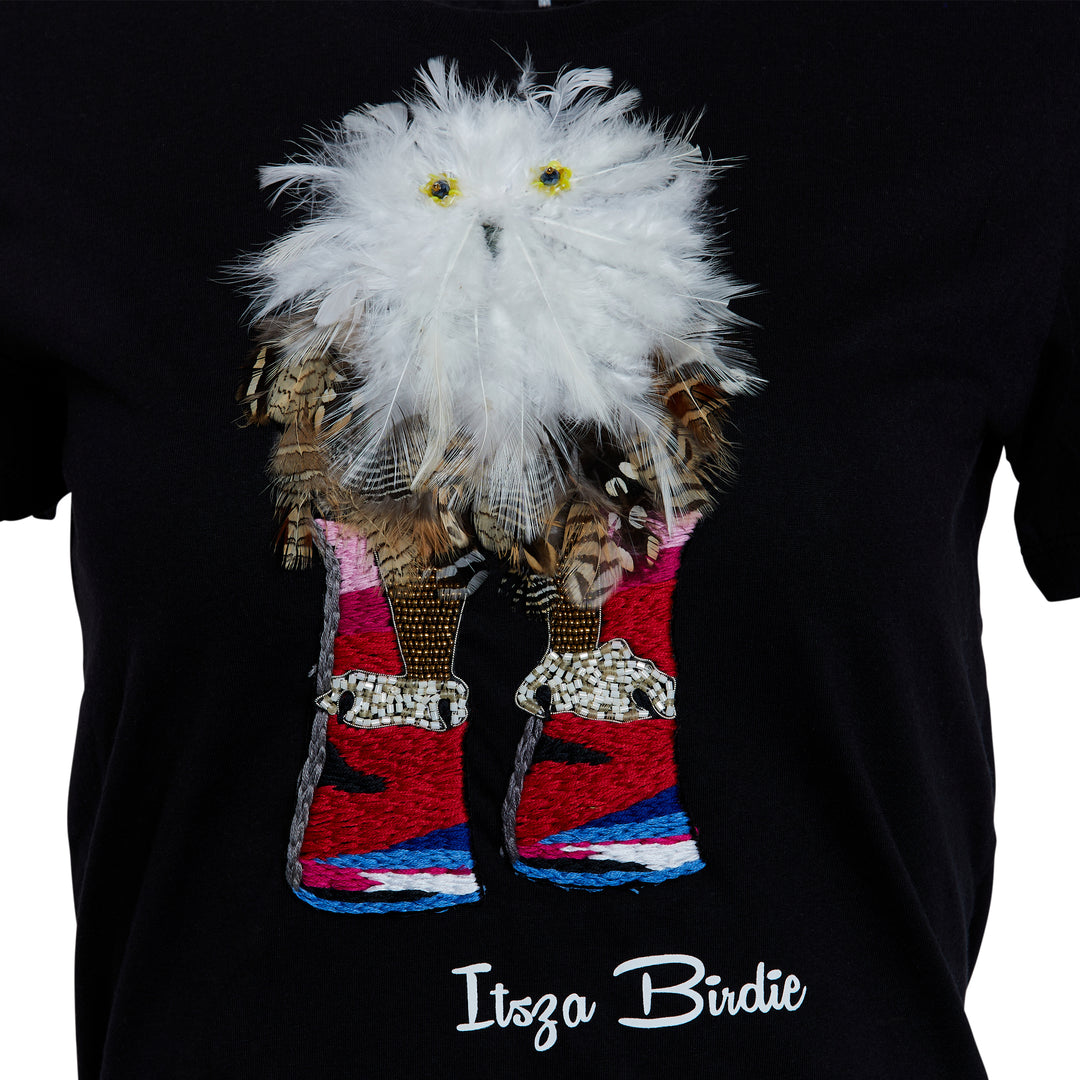 Itszabirdie Women's Casual Shirt - Baby Owl on Skis