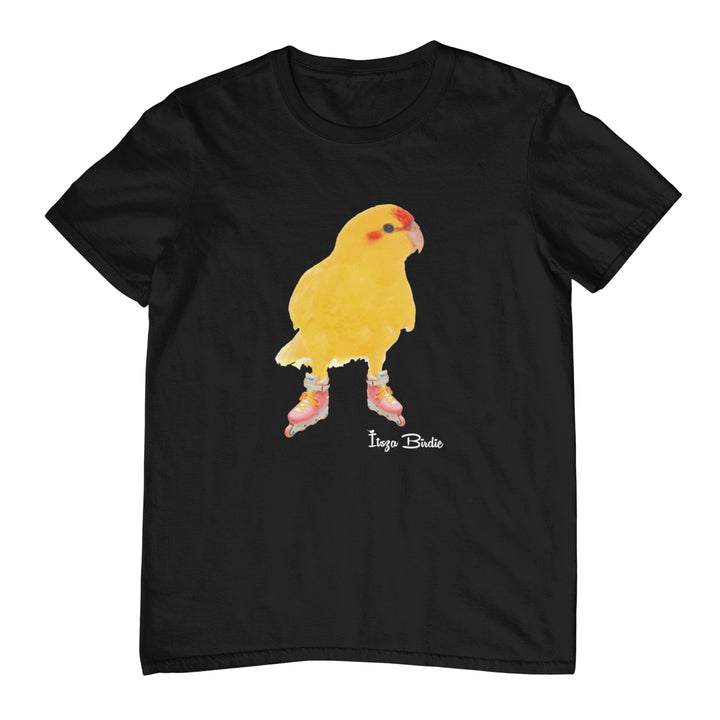 Yellow Parakeet on Rollerblades Itszabirdie Women's T-Shirt