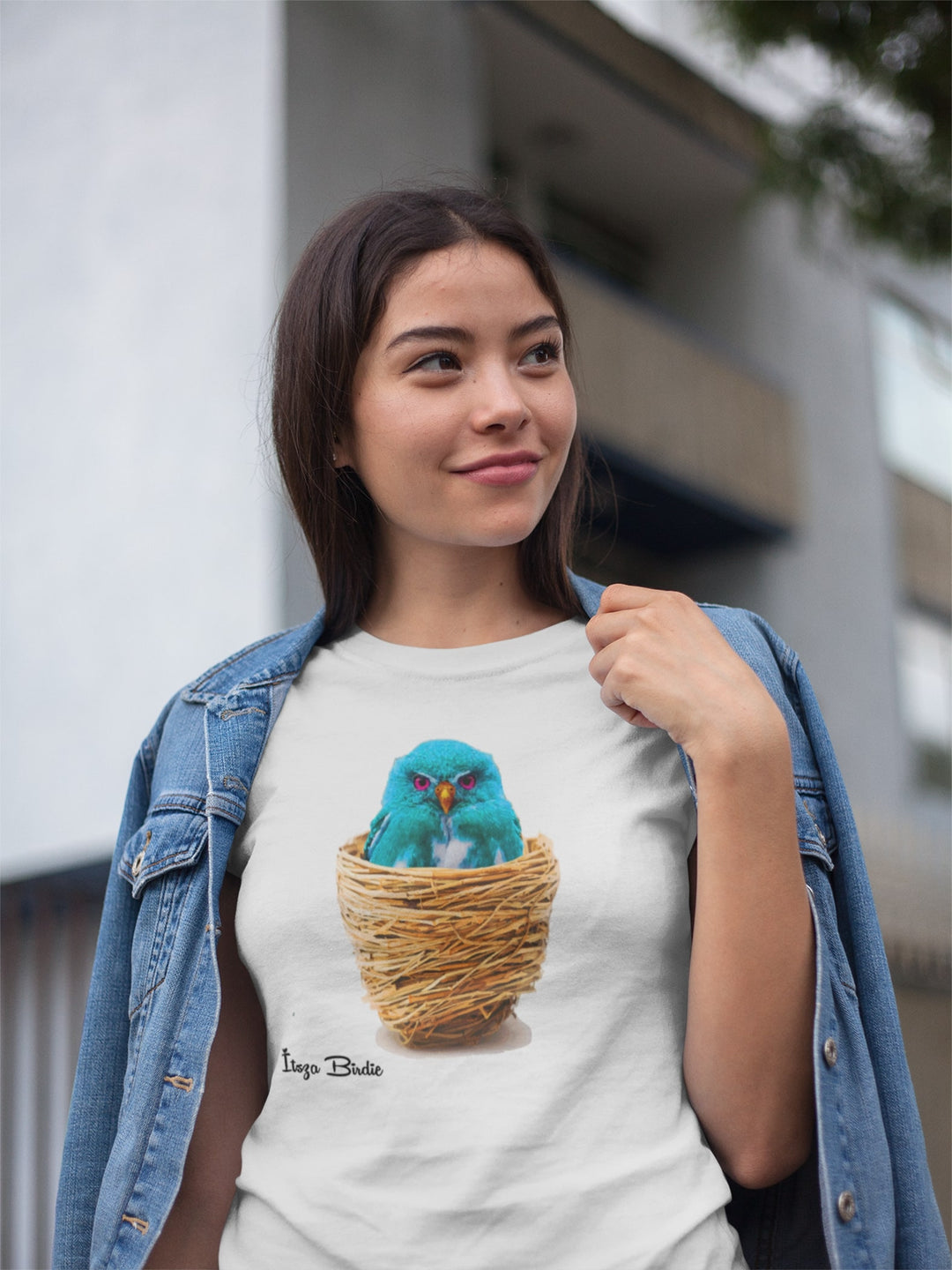 Owl in Basket Cotton T-shirt